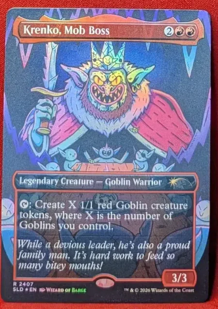 FOIL Krenko, Mob Boss (2407) from Secret Lair Drop Magic the Gathering Proxy