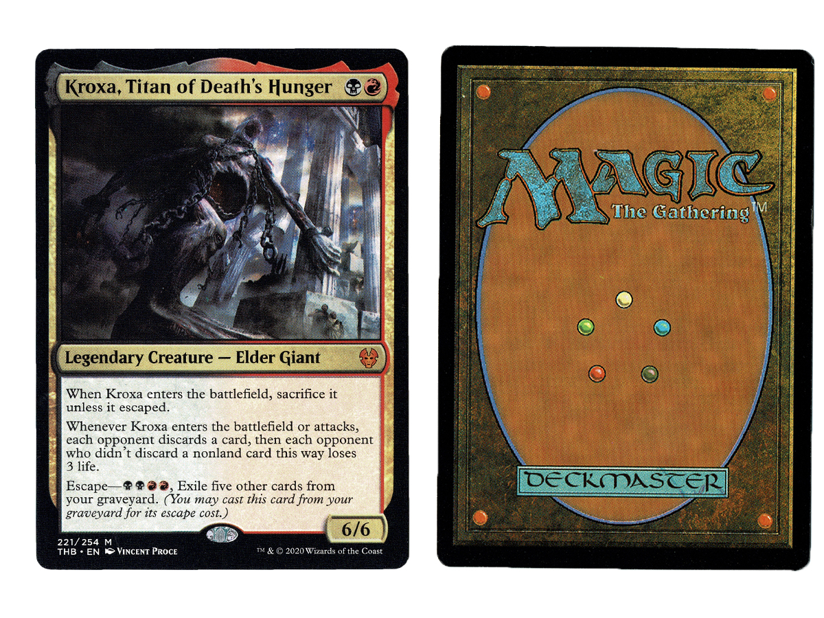 Kroxa, Titan of Death's Hunger from Theros Beyond Death Magic the Gathering  MTG Proxy Card with Recessed Hologram