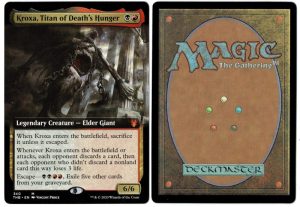 Kroxa, Titan of Death's Hunger (Extended Art) from Theros Beyond Death Magic the Gathering Proxy
