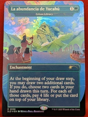 FOIL La abundancia de Yucahú (Sylvan Library) from Secret Lair Drop Series Magic the Gathering Proxy