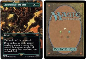 Last March of the Ents (Borderless) from Universes Beyond: The Lord of the Rings: Tales of Middle-earth Magic the Gathering Proxy