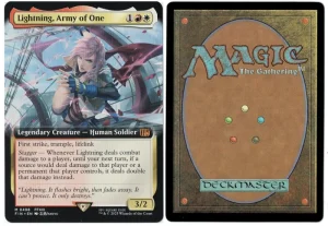 Lightning, Army of One (Borderless) (498) from FINAL FANTASY Magic the Gathering Proxy