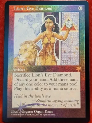 FOIL Lion's Eye Diamond from Mirage Magic the Gathering Proxy