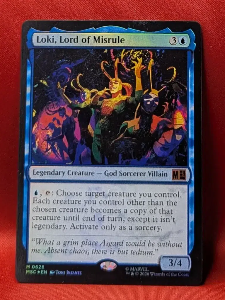 FOIL Loki, Lord of Misrule from Marvel Super Heroes Commander Magic the Gathering Proxy