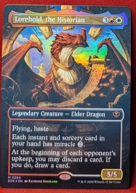 FOIL Lorehold, the Historian (Borderless) from Secrets of Strixhaven Magic the Gathering Proxy