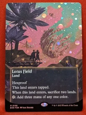 GALAXY FOIL Lotus Field (0158) (Borderless) from Edge of Eternities: Stellar Sights Magic the Gathering Proxy