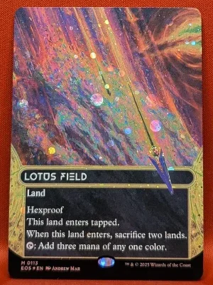 GALAXY FOIL Lotus Field (0113) (Borderless) from Edge of Eternities: Stellar Sights Magic the Gathering Proxy