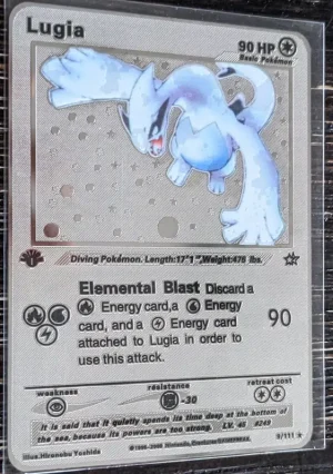 GOLD Lugia Silver metal collector's Replica