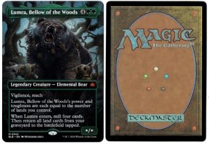 Lumra, Bellow of the Woods (Borderless) (0342) from Bloomburrow Magic the Gathering Proxy