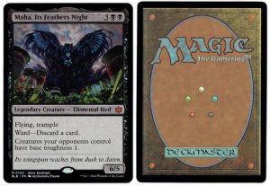 Maha, Its Feathers Night from Bloomburrow Magic the Gathering Proxy