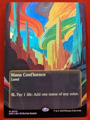FOIL Mana Confluence (0070) (Borderless) from Edge of Eternities: Stellar Sights Magic the Gathering Proxy