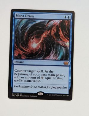FOIL Mana Drain from Double Masters Proxy