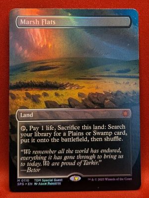 FOIL Marsh Flats (Borderless) from Special Guests Magic the Gathering Proxy