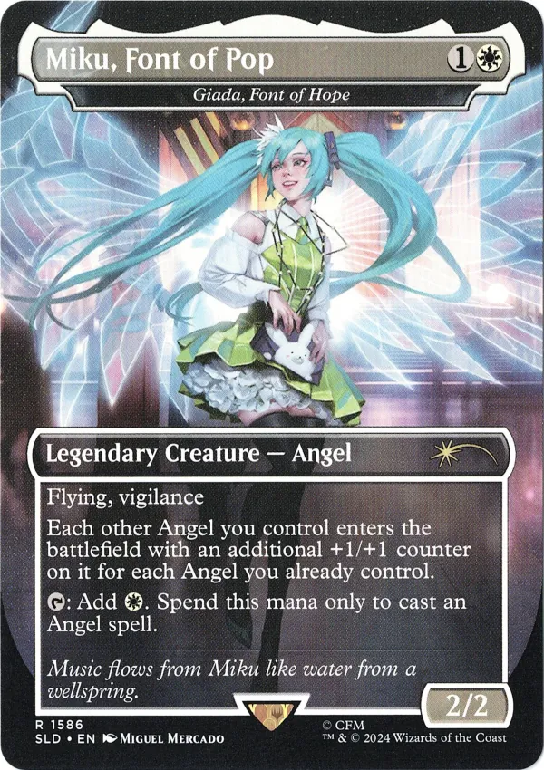 Miku, Font of Pop (Giada, Font of Hope) (1586) from Secret Lair Drop Magic the Gathering Proxy