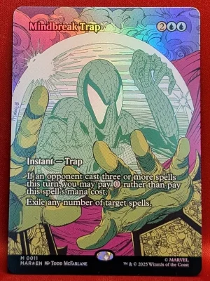 FOIL Mindbreak Trap (Borderless) from Marvel Universe Eternal-Legal Magic the Gathering Proxy