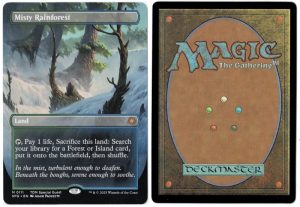 Misty Rainforest (Borderless) from Special Guests Magic the Gathering Proxy