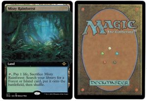 Misty Rainforest (Extended Art) from Modern Horizons 2 Magic the Gathering Proxy