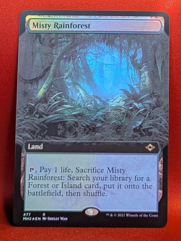 Misty rainforest ext art foil – mtg proxy