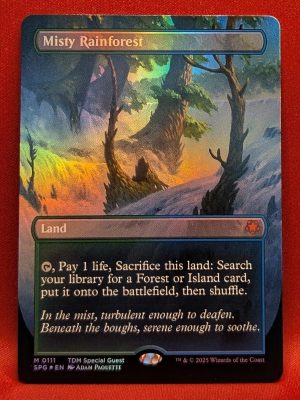 FOIL Misty Rainforest (Borderless) from Special Guests Magic the Gathering Proxy