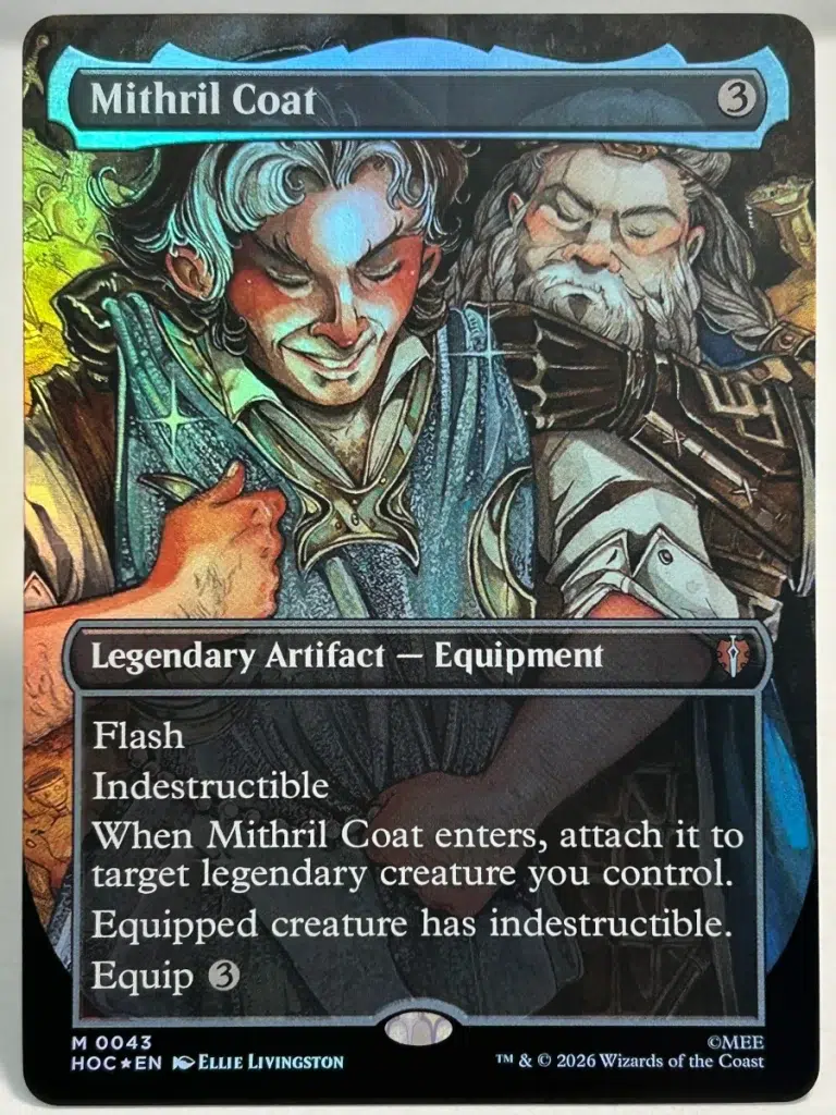 FOIL Mithril Coat (Borderless) from The Hobbit: Eternal-Legal Magic the Gathering Proxy