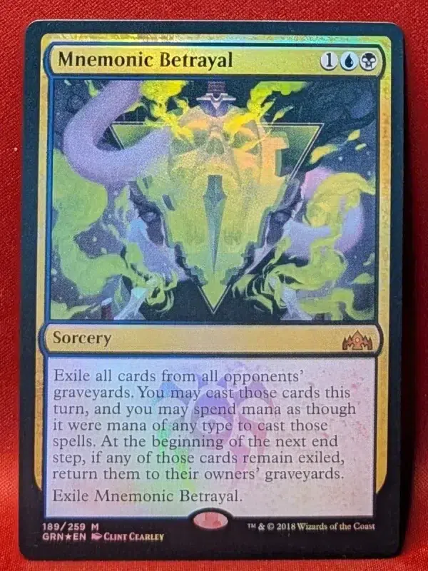 FOIL Mnemonic Betrayal from Guilds of Ravnica Magic the Gathering Proxy