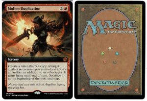 Molten Duplication (Extended Art) from Outlaws of Thunder Junction: The Big Score Magic the Gathering Proxy