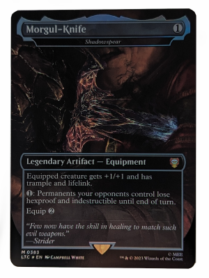 SURGE FOIL Morgul-Knife - Shadowspear from Commander: The Lord of the Rings: Tales of Middle-earth Proxy