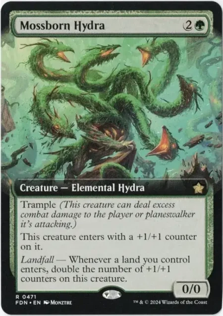 Mossborn Hydra Ext Art Magic the Gathering Proxy