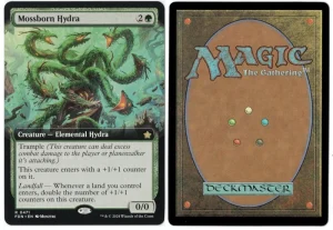 Mossborn Hydra (Extended Art) from Foundations Magic the Gathering Proxy
