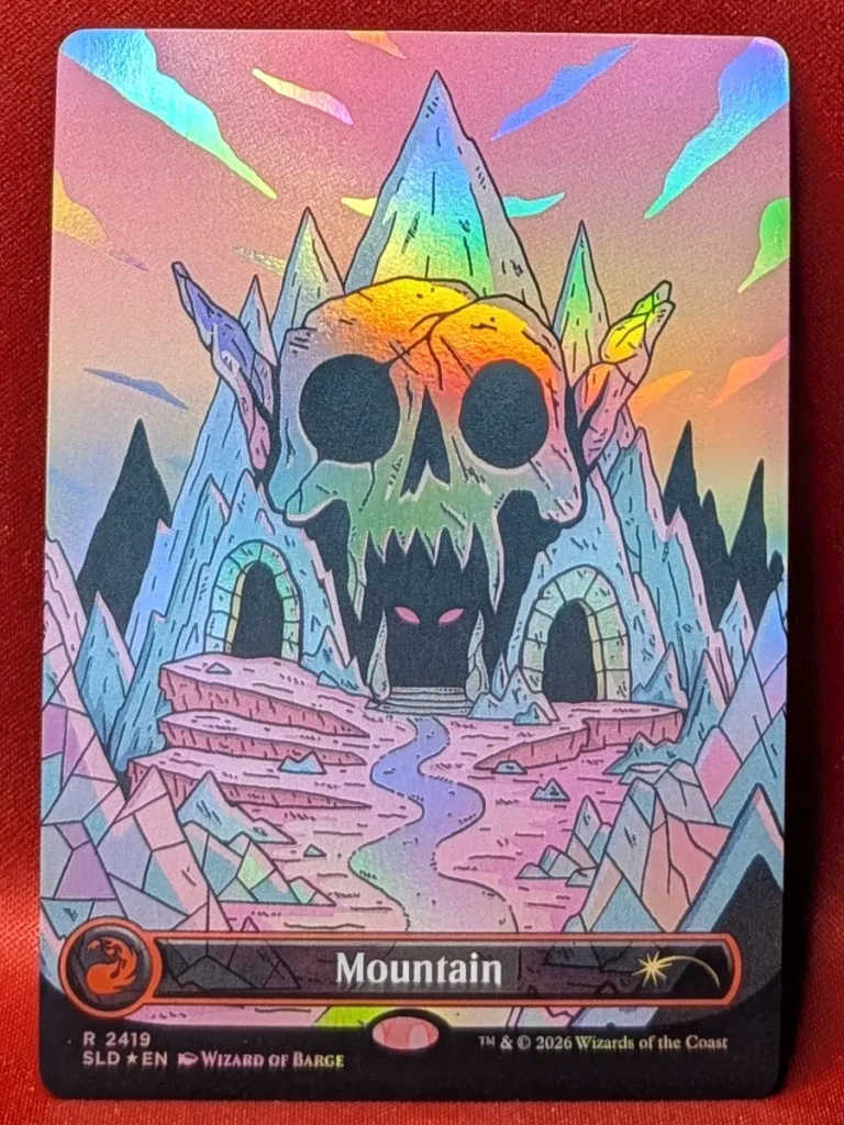 FOIL Mountain (2419) from Secret Lair Drop Series Magic the Gathering Proxy