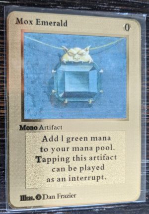 GOLD Mox Emerald metal collector's Replica