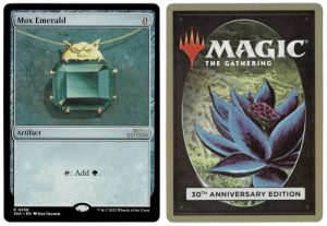 Mox Emerald from 30th Anniversary Edition Magic the Gathering Proxy