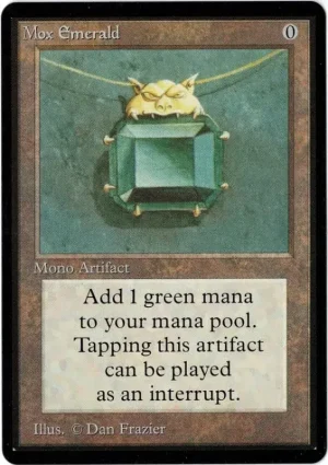 Mox Emerald from Beta Magic the Gathering Proxy