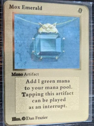 GOLD Mox Emerald metal collector's Replica