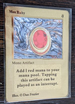 GOLD Mox Ruby metal collector's Replica