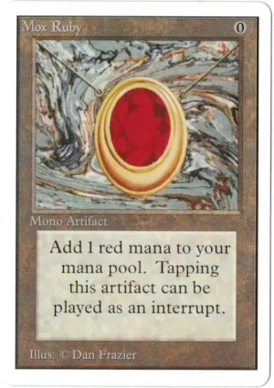 Mox Ruby from Unlimited Magic the Gathering Proxy