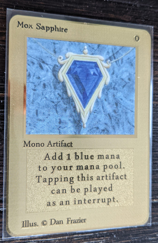 GOLD Mox Ruby metal collector's Magic The Gathering MTG card replica