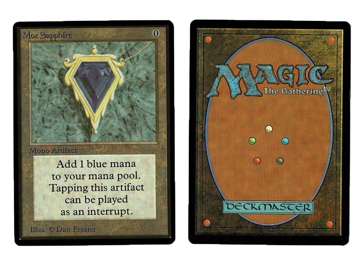 Mox Sapphire from Beta Magic the Gathering MTG Proxy Card
