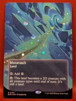 GALAXY FOIL Mutavault (0163) (Borderless) from Edge of Eternities: Stellar Sights Magic the Gathering Proxy