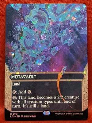 GALAXY FOIL Mutavault (0118) (Borderless) from Edge of Eternities: Stellar Sights Magic the Gathering Proxy