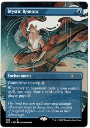 Mystic Remora (Borderless) from Secret Lair Drop Magic the Gathering Proxy