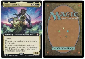 Narci, Fable Singer (Extended Art) from Commander Masters Magic the Gathering Proxy
