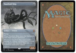 Nautiloid Ship (Borderless) from Commander Legends: Battle for Baldur's Gate Magic the Gathering Proxy