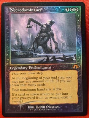 FOIL Necrodominance (Retro Frame) from Modern Horizons 3 Magic the Gathering Proxy
