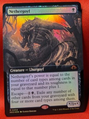 FOIL Nethergoyf (Extended Art) from Modern Horizons 3 Magic the Gathering Proxy