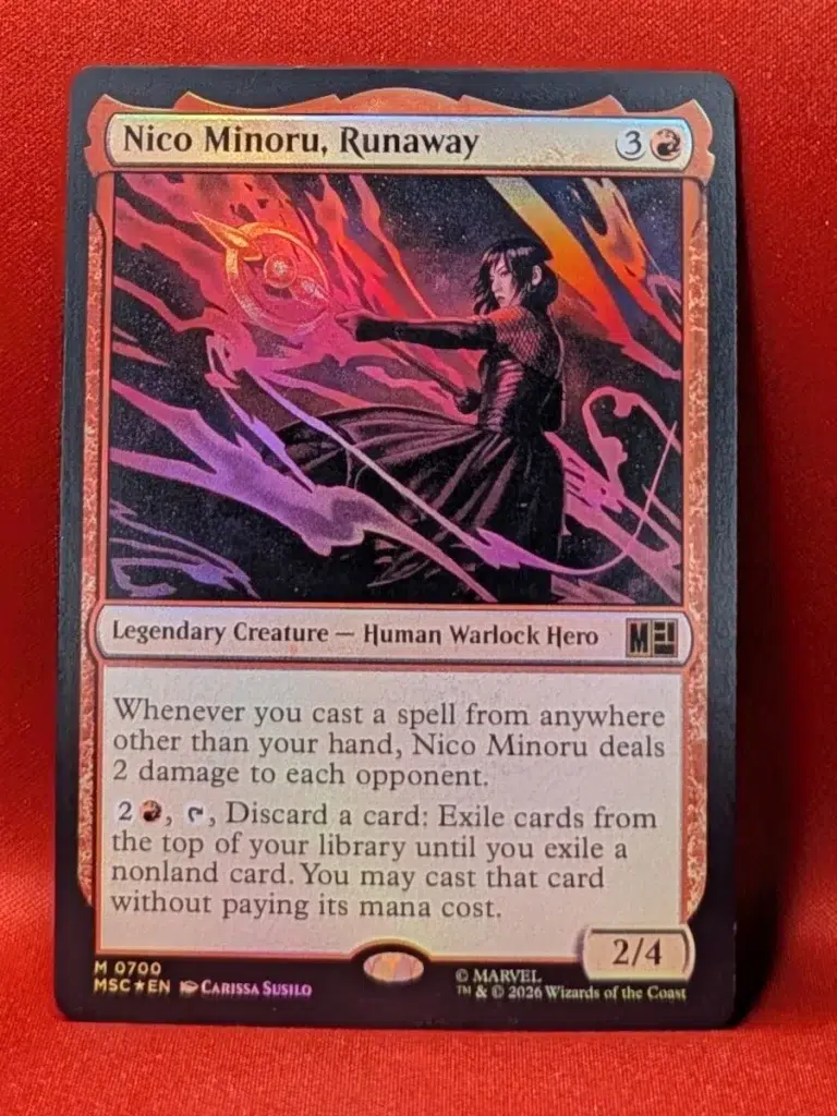 FOIL Nico Minoru, Runaway from Marvel Super Heroes Commander Magic the Gathering Proxy