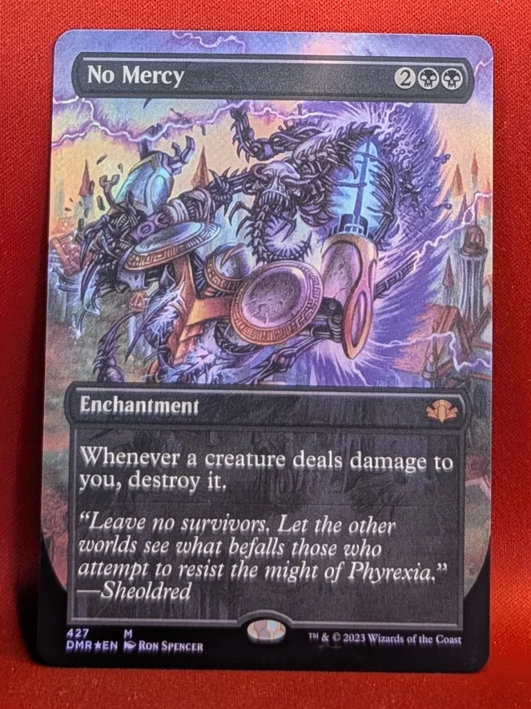 FOIL No Mercy (Borderless) from Dominaria Remastered Magic the Gathering Proxy