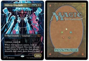 Oildeep Gearhulk (Borderless) from Aetherdrift Magic the Gathering Proxy