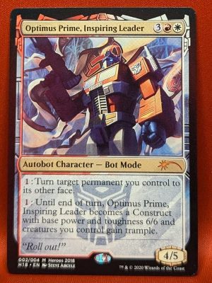 FOIL Optimus Prime, Inspiring Leader from Heroes of the Realm Promos Magic the Gathering Proxy