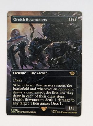 FOIL Orcish Bowmasters (Borderless) from Universes Beyond: The Lord of the Rings: Tales of Middle-earth Proxy